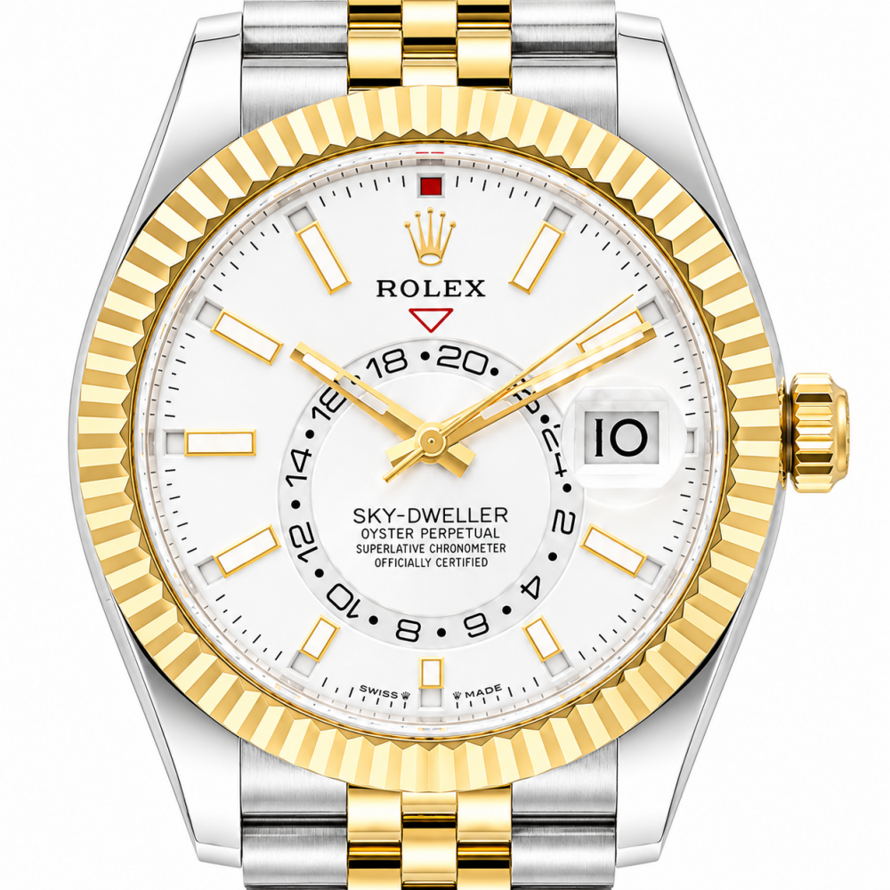 Rolex Sky-Dweller 42MM White Dial 336933 Two-Tone Watch